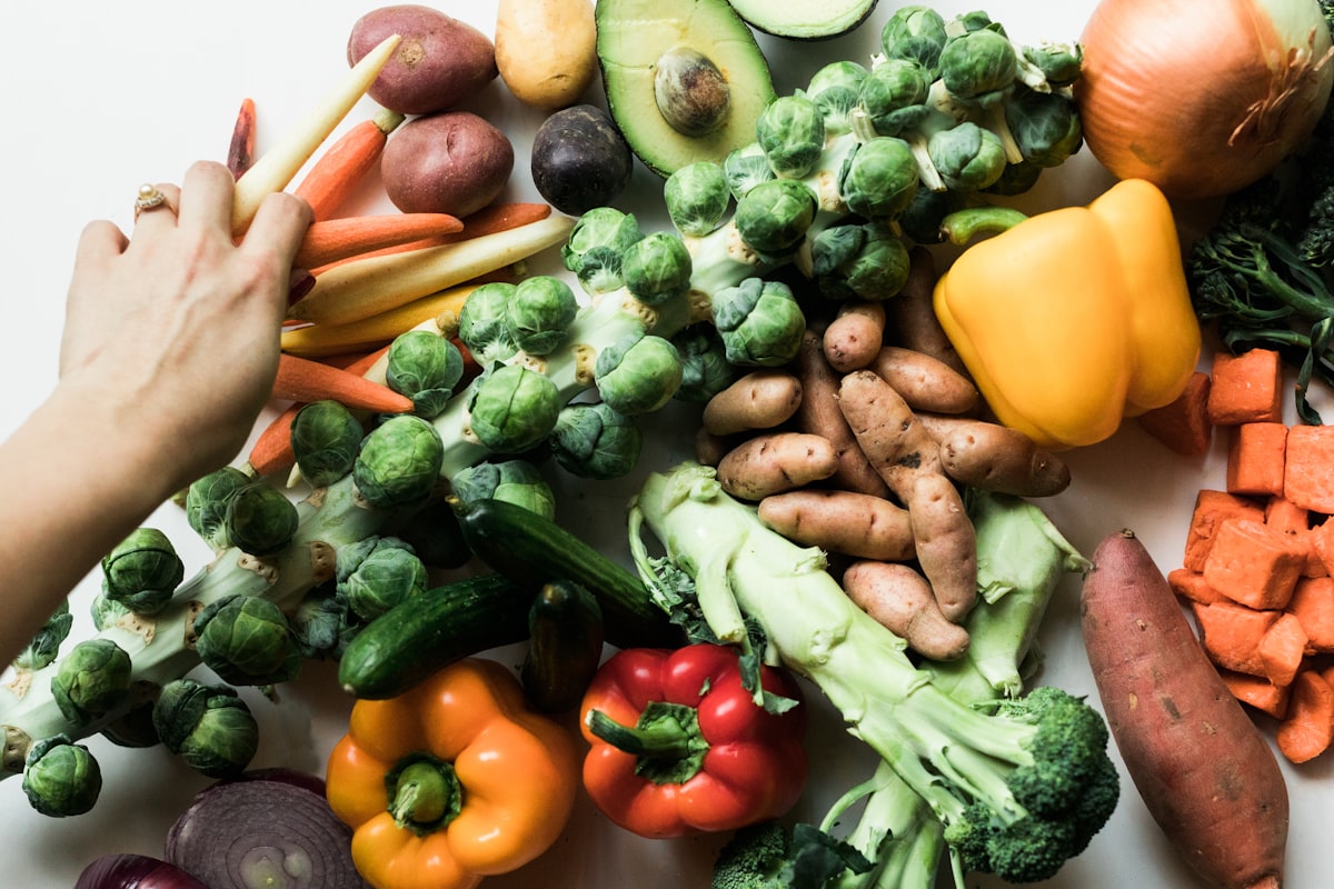 Healthy balanced meal preparation
